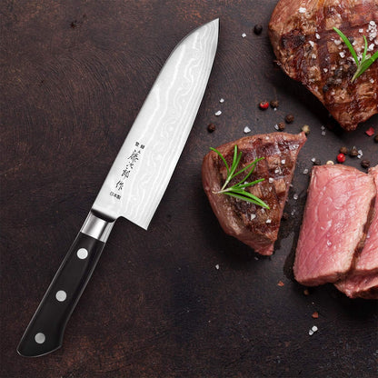 Tojiro DP Damascus 7-inch Santoku Knife