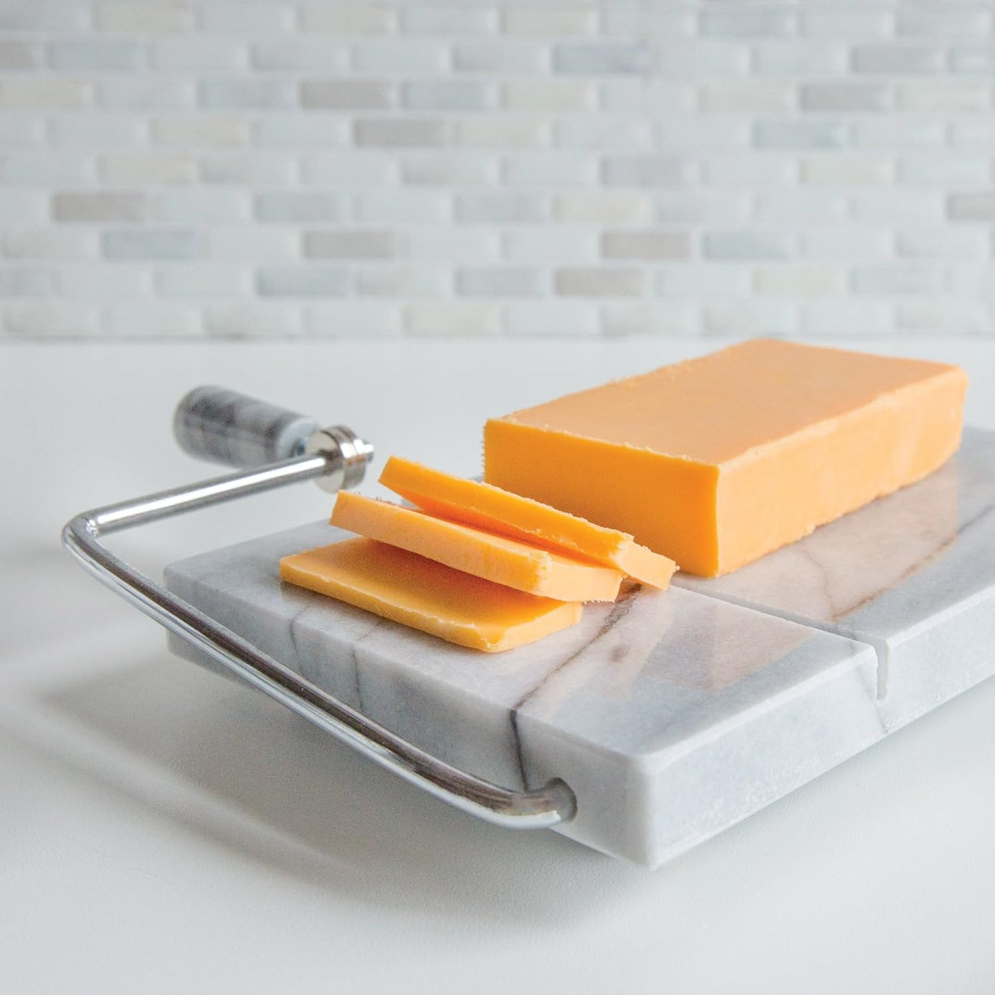 Fox Run Brands 3841COM Fox Run 3841 Marble Cheese Slicer, White