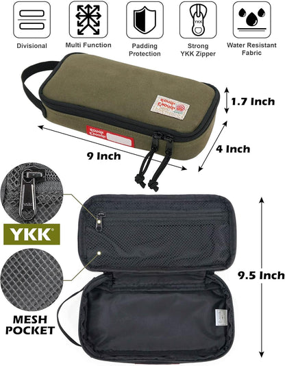 Rough Enough Small Tool Bag Pouch Box EDC Organizer Storage Case for Accessories with Zipper Portable Handle
