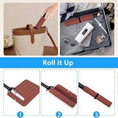 Heat Resistant Mat Oversize Curling Iron Mat Silicone Hot Hair Tools Mat for Hair Straightener,Flat Irons,Hair Styling Tools Countertop protection Portable Travel Mat 14.2" x 11"