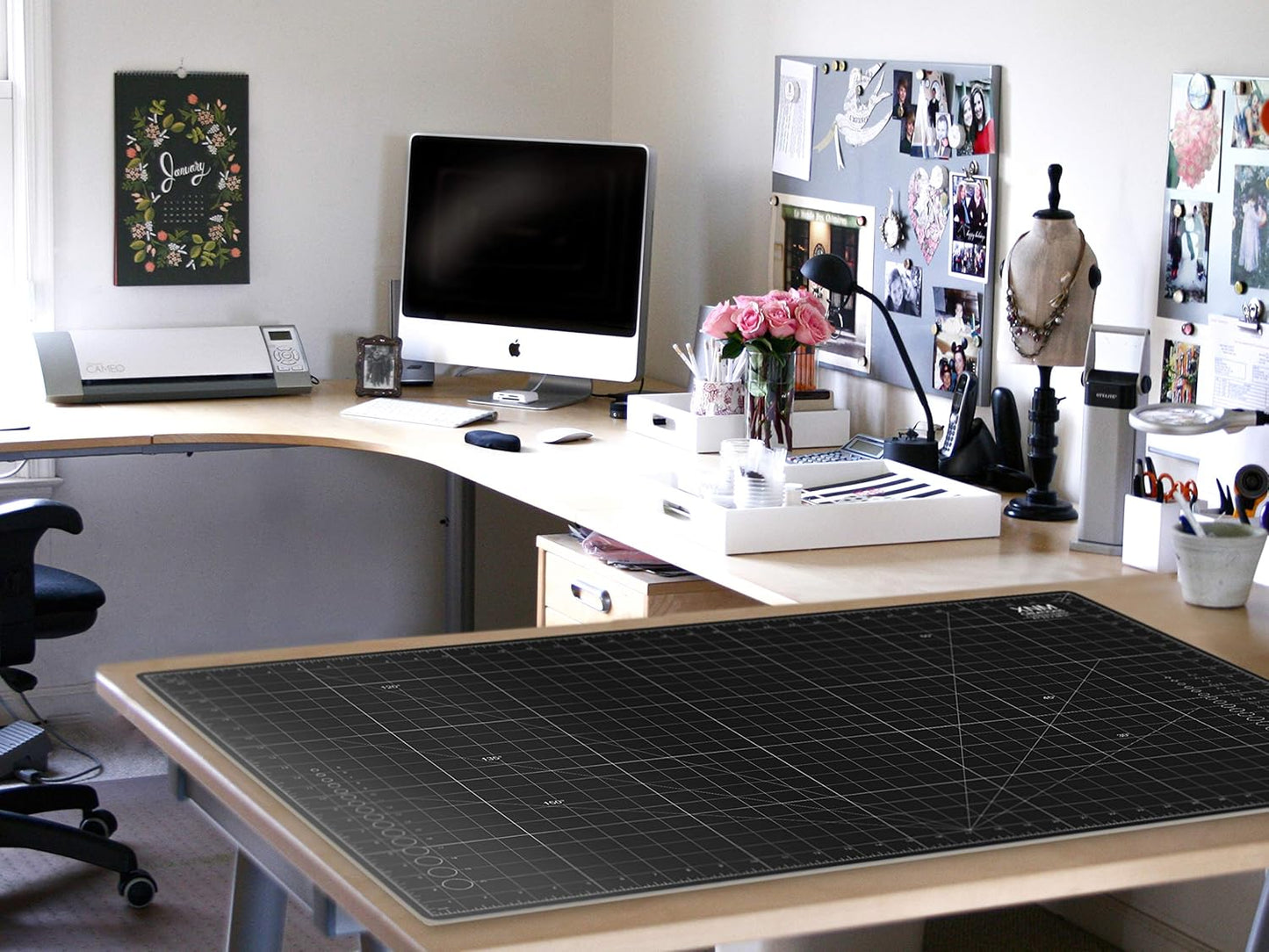 XNM Premium Self Healing Cutting Mat - 8 Inches by 11 inches - A4, 3 Layer Quality PVC Construction - Dual Sided, Imperial and Metric Grid Lines - Perfect for Cutting, Sewing, and Crafts