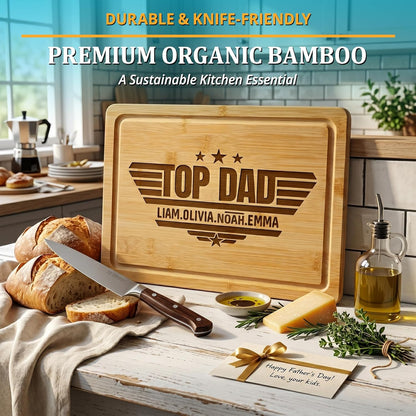 Personalized Cutting Board - Custom Bamboo Engraved Chopping Board for Kitchen - Unique Housewarming Gift for Couples & New Home - Durable Bamboo Carving Board - 4 Size Option