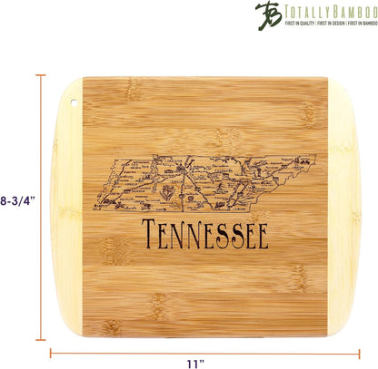 Totally Bamboo A Slice of Life New Jersey State Serving and Cutting Board, 11" x 8.75" - Colors A