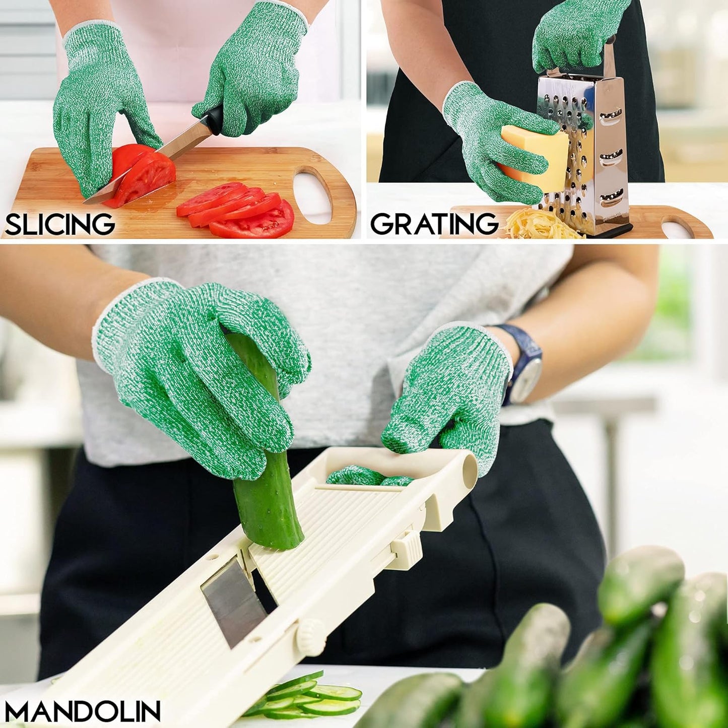 Zulay Cut Resistant Gloves Food Grade Level 5 Protection - Comfortable Safety Cutting Gloves - Cut Resistant Work Gloves