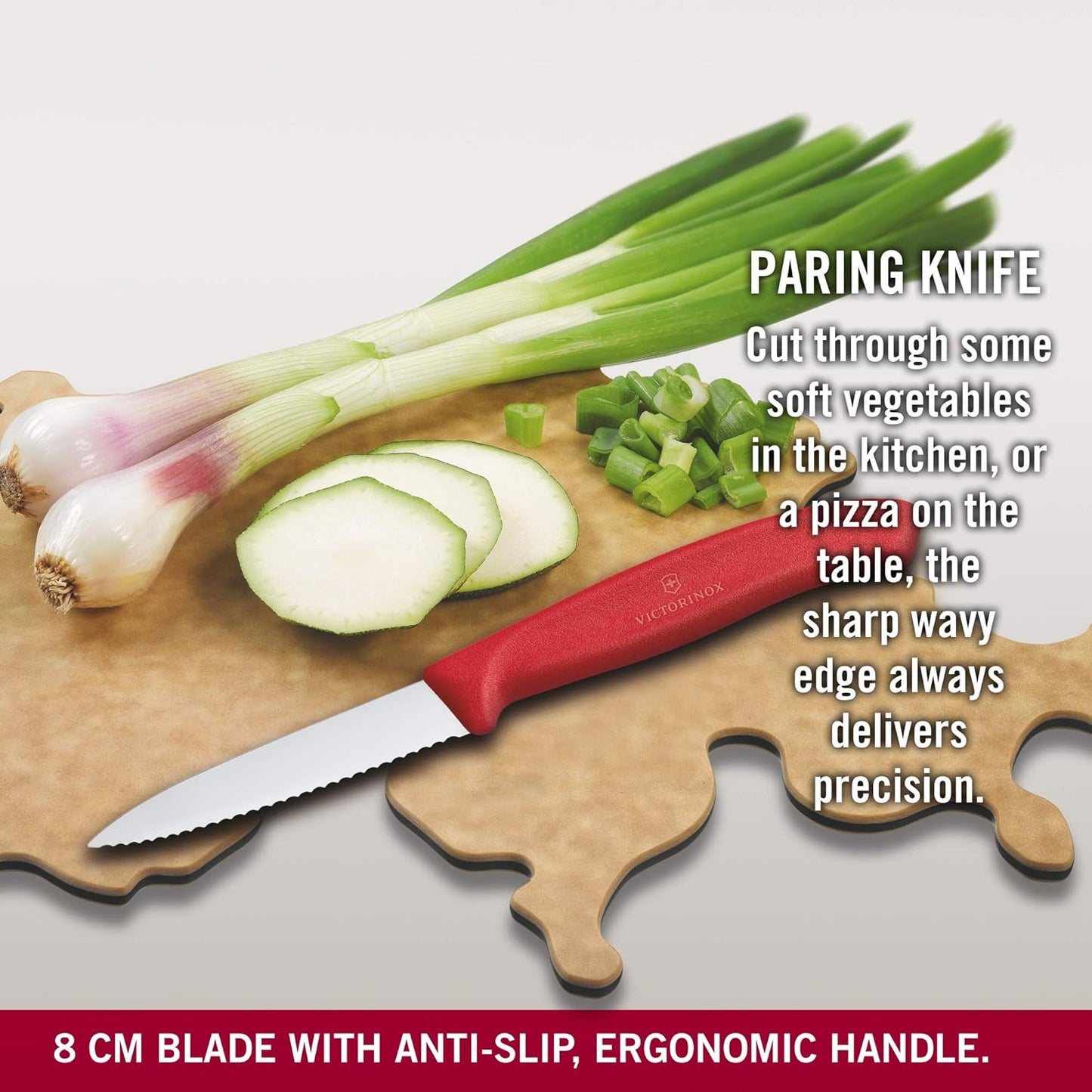 "Victorinox VIC-6.7631 Swiss Classic Paring 3¼"" Serrated Spear Point Blade 5/8"" width at handle Red", multicolor, m