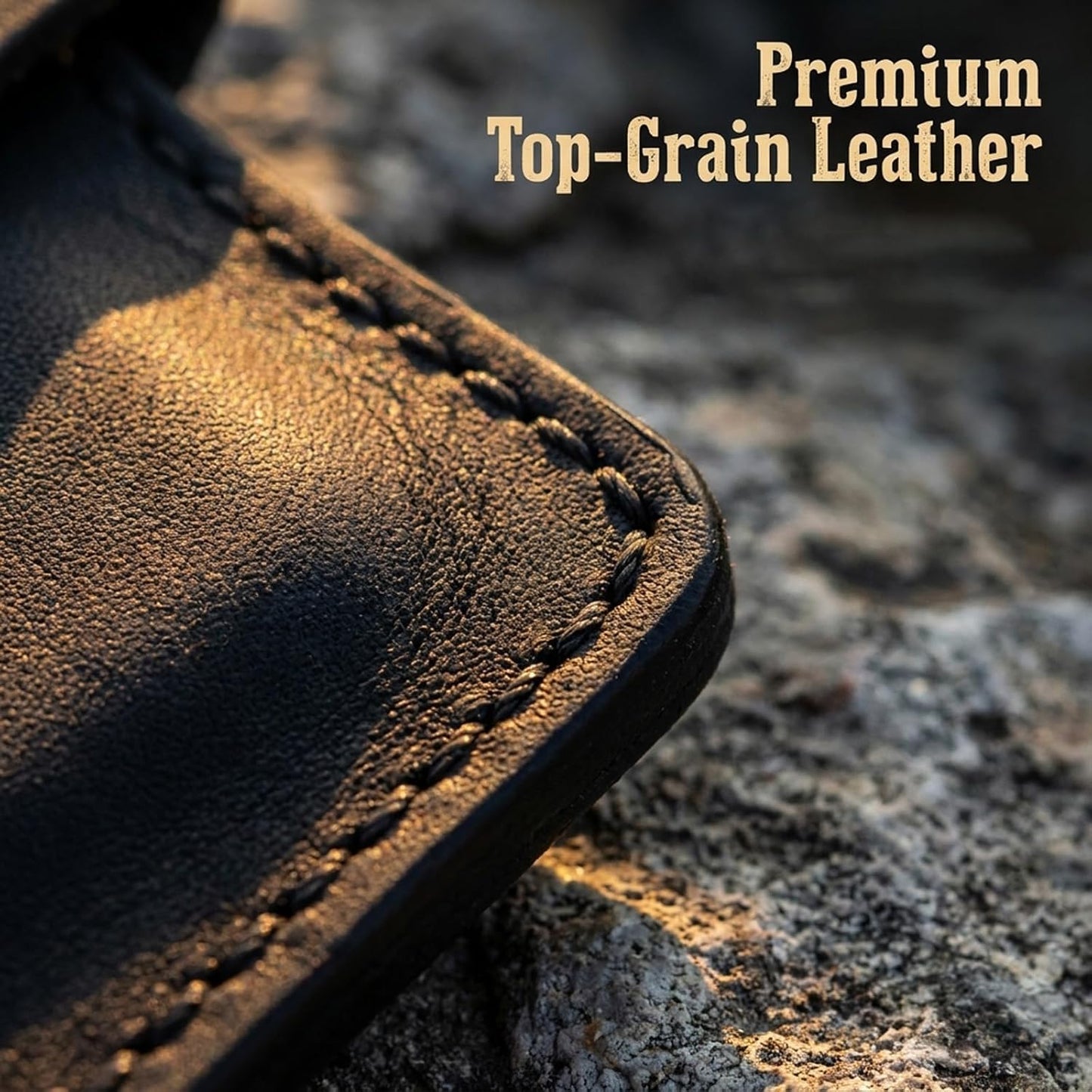 Knife Sheath,Belt Buckle Knife Sheath,Leather Knife Sheaths for Belt,Pocket Knife Folding EDC Belt Knife Holster,Open Top Knife Belt Leather Sheath for 5 inch Folding Knife.Gift for Men.
