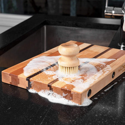 CLARK'S Cutting Board Scrub Brush - for Applying Food Grade Mineral Oil - Food Safe Wood Stain - Ideal for Wooden Butcher Blocks - Bamboo - Cast Iron - Countertops - Maple Construction - Food Safe
