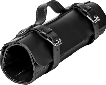 Leather Folding Knife Display Roll Organizer for 6 Pocket Knives Case, Pocket Knife Storage Holder, Knives Collection Holder Pouch Bag VR6BL