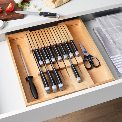 HENCKELS Statement Razor-Sharp 15-Piece White Handle Knife Set with Block, German Engineered Knife Informed by over 100 Years of Mastery