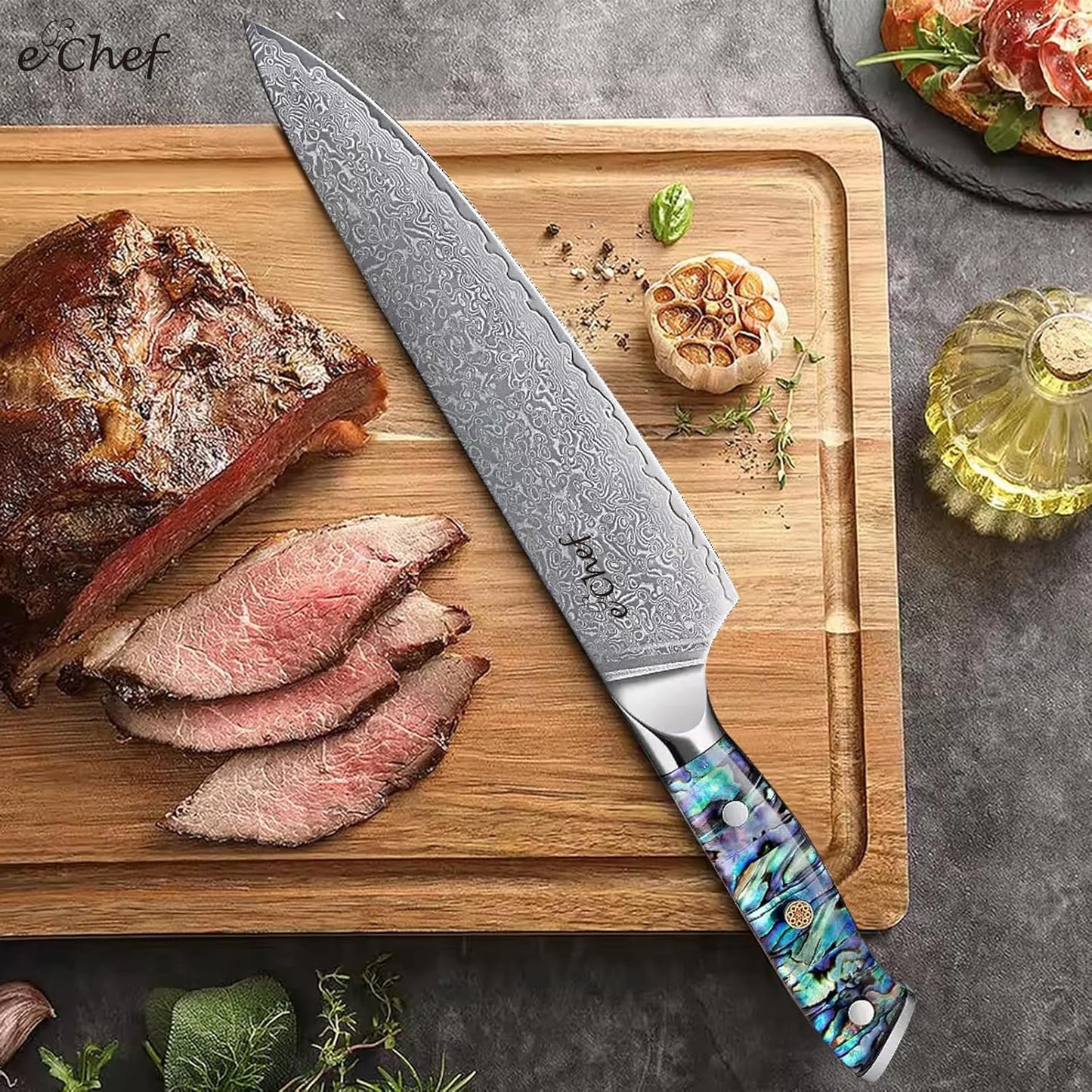 5-Inch Multifunctional Knife, 67-Layer Damascus VG-10 Steel, Abalone Handle, Sharp Knife for Fruits & Vegetables, Gift Box(5-inch utility knife)