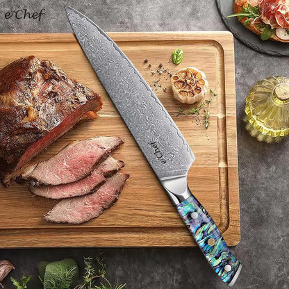 5-Inch Multifunctional Knife, 67-Layer Damascus VG-10 Steel, Abalone Handle, Sharp Knife for Fruits & Vegetables, Gift Box(5-inch utility knife)