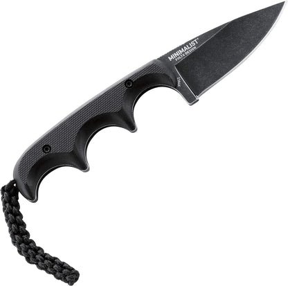 CRKT Minimalist Bowie Outdoor Survival Fixed Blade Knife with Sheath: Stainless Steel Plain Edge Blade, Micarta Handle, 2387