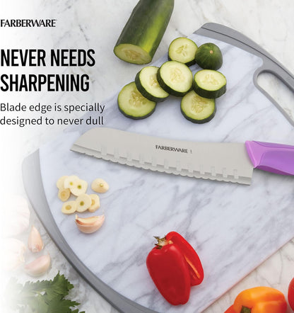 Farberware Precise Slice Utility Knife Set, 3 Piece, Multicolor