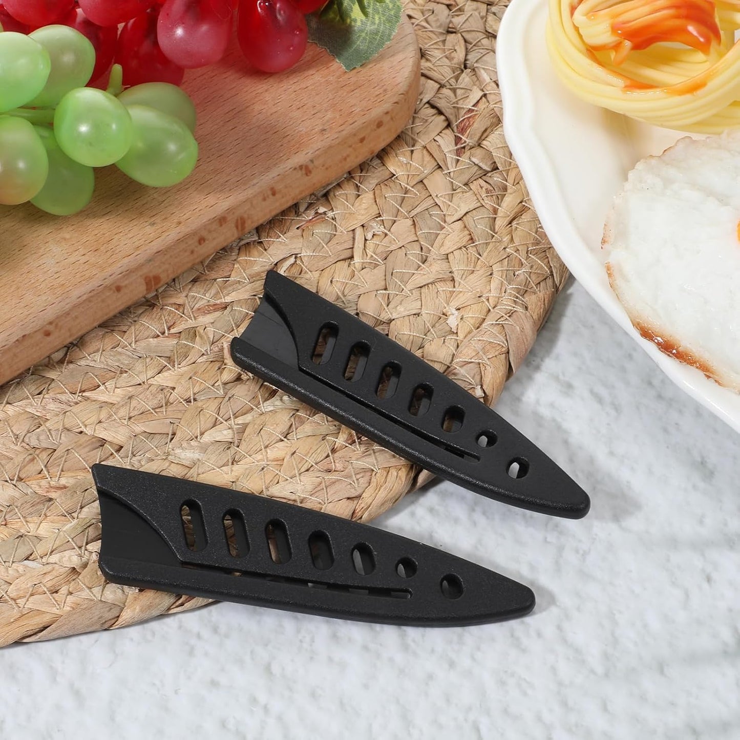 2 PCS Black Knife Sheaths for Kitchen Knives, Safety Knifes Cover Sleeves Universal Plastic Knifes Sheath Portable Blade Protector for 3.9 Inch Paring Knife, Paring Utility Bread Chef