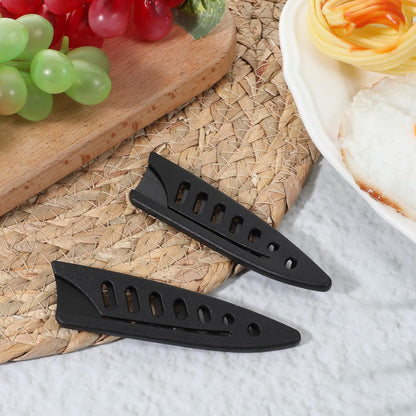 2 PCS Black Knife Sheaths for Kitchen Knives, Safety Knifes Cover Sleeves Universal Plastic Knifes Sheath Portable Blade Protector for 3.9 Inch Paring Knife, Paring Utility Bread Chef