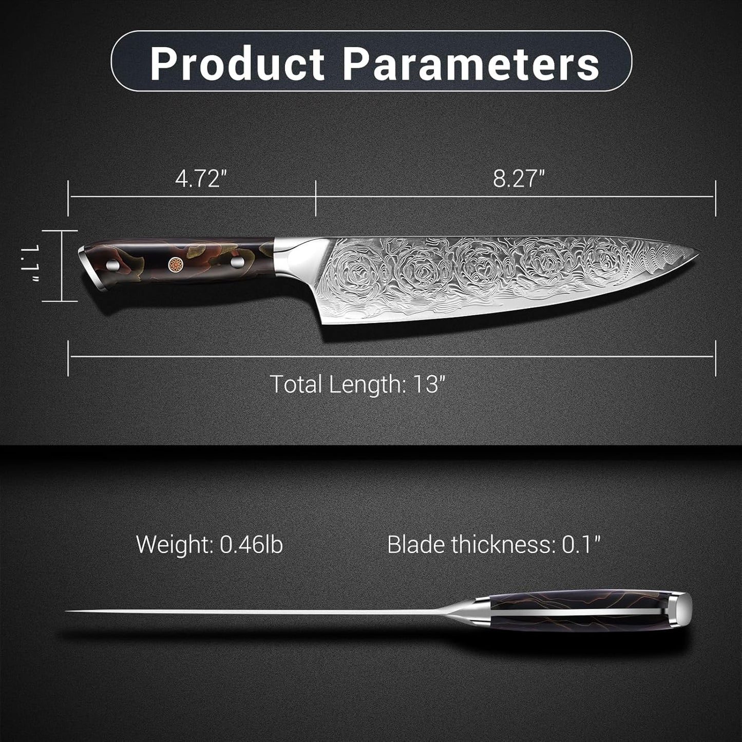 Kitchen Utility Knife,6 Inch Class Damascus Chef Knife,Japanese Petty Paring Knife