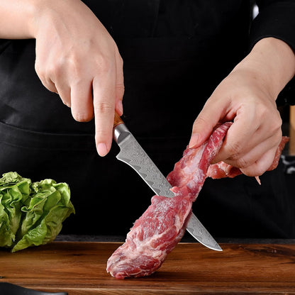 Damascus Paring Knife 3.5”, Peeler for Fruit, 73 Layers Damascus Steel Small fruit Knife with 10Cr15CoMoV Cutting Core, White Shadow Wood Handle, for Home & Restaurant, 2026 Gift