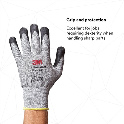 3M Comfort Grip Gloves, Cut Resistant ANSI 3, Size XL, 1 Pair, CGXL-CR, Nitrile Cutting Gloves, Medium-Duty, Washable, Knit-Cuffed, Long Lasting Durability