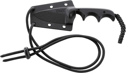 CRKT Minimalist Bowie Outdoor Survival Fixed Blade Knife with Sheath: Stainless Steel Plain Edge Blade, Micarta Handle, 2387