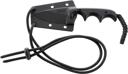 CRKT Minimalist Bowie Outdoor Survival Fixed Blade Knife with Sheath: Stainless Steel Plain Edge Blade, Micarta Handle, 2387