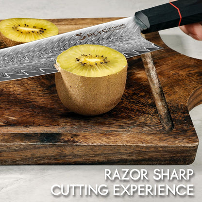 Damascus Chef Knife for Kitchen 8-Inch: Professional Japanese knives with G10 Ergonomic Handle, Cooking Knife with Gift Box
