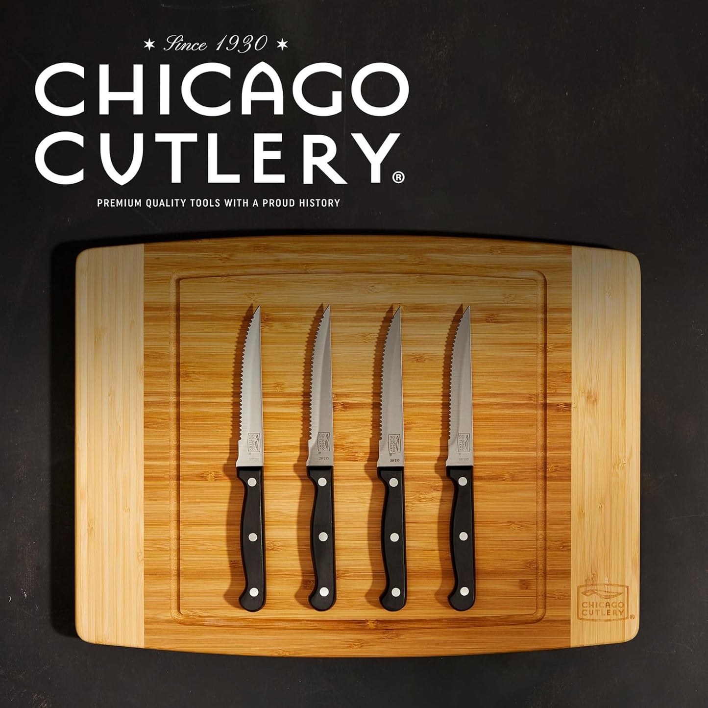 Chicago Cutlery Essentials 3-Piece Kitchen Chef Knife Set With Stainless Steel Blades For Home Kitchen