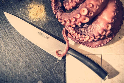 Arcos Paring knife 4 inches Nitrum Stainless Steel.Paring Knife for Peeling Fruits and Vegetables. Ergonomic Polypropylene Black Handle. Series Tango