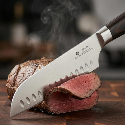 imarku Santoku Knife-Super Sharp Chef Knife Made of High Carbon Stainless Steel, Kitchen Knife with Ergonomic Handle, Great Sharp Knife on Christmas and Birthday for Her Him
