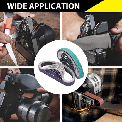 1/2 x 12 Inch Knife Sharpener Sanding Belts for Work Sharp, 5000 Ultra Fine Grit Replacement Sharpening Belt Kit for Official Work Sharp (WSKTS & WSKTS-KT/Mk.1 & Mk.2) Knife & Tool Sharpener, 10 Pcs