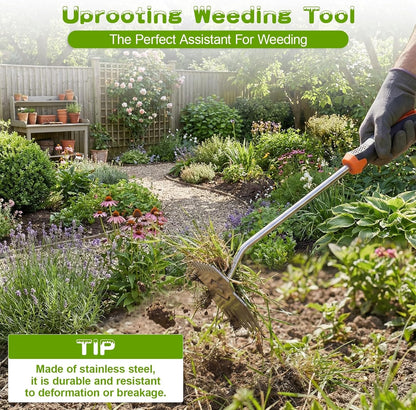 Weeder Tool,2026 Portable Weeding Tool,Stainless Steel Garden weed pulling tool,Adopt Anti slip Rubber handle,conforms to ergonomic curves,Suitable For Vegetable Cultivation And Horticulture on Farms