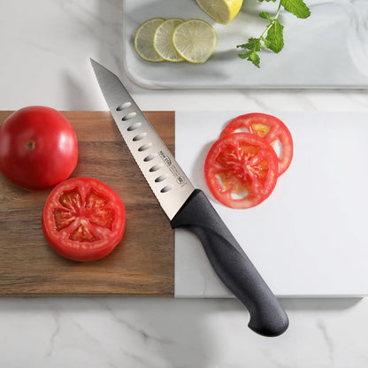 New Star Foodservice Essential 6-Inch Serrated Utility Knife, German Steel