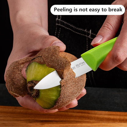 Paring Knife Fruit Knife Set (6 Pieces), Ultra Sharp Stainless Steel Vegetable and Fruit Knife with PP Plastic Ergonomic Handle for Cutting Fruits and Vegetables.Multi.