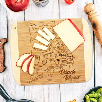 Totally Bamboo A Slice of Life New Jersey State Serving and Cutting Board, 11" x 8.75" - Colors B