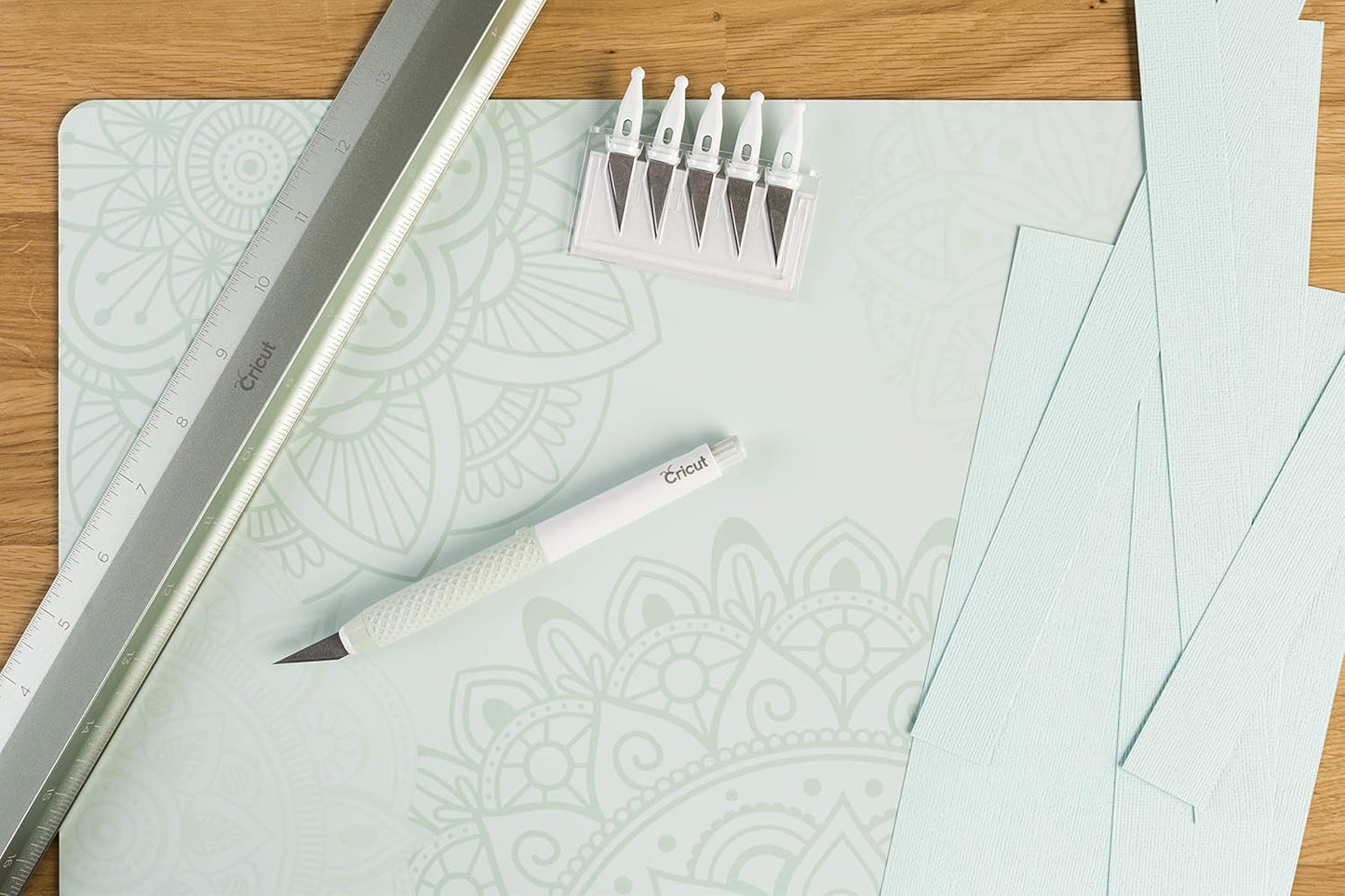 Cricut Self Healing Cutting Mat - Mat for use with TrueControl Knife, Rotary Cutter, Craft Knife, Xacto Knife - 12" x 12", Decorative, 2X Healing, Extra-Thick Cricut Cutting Mat, Rose