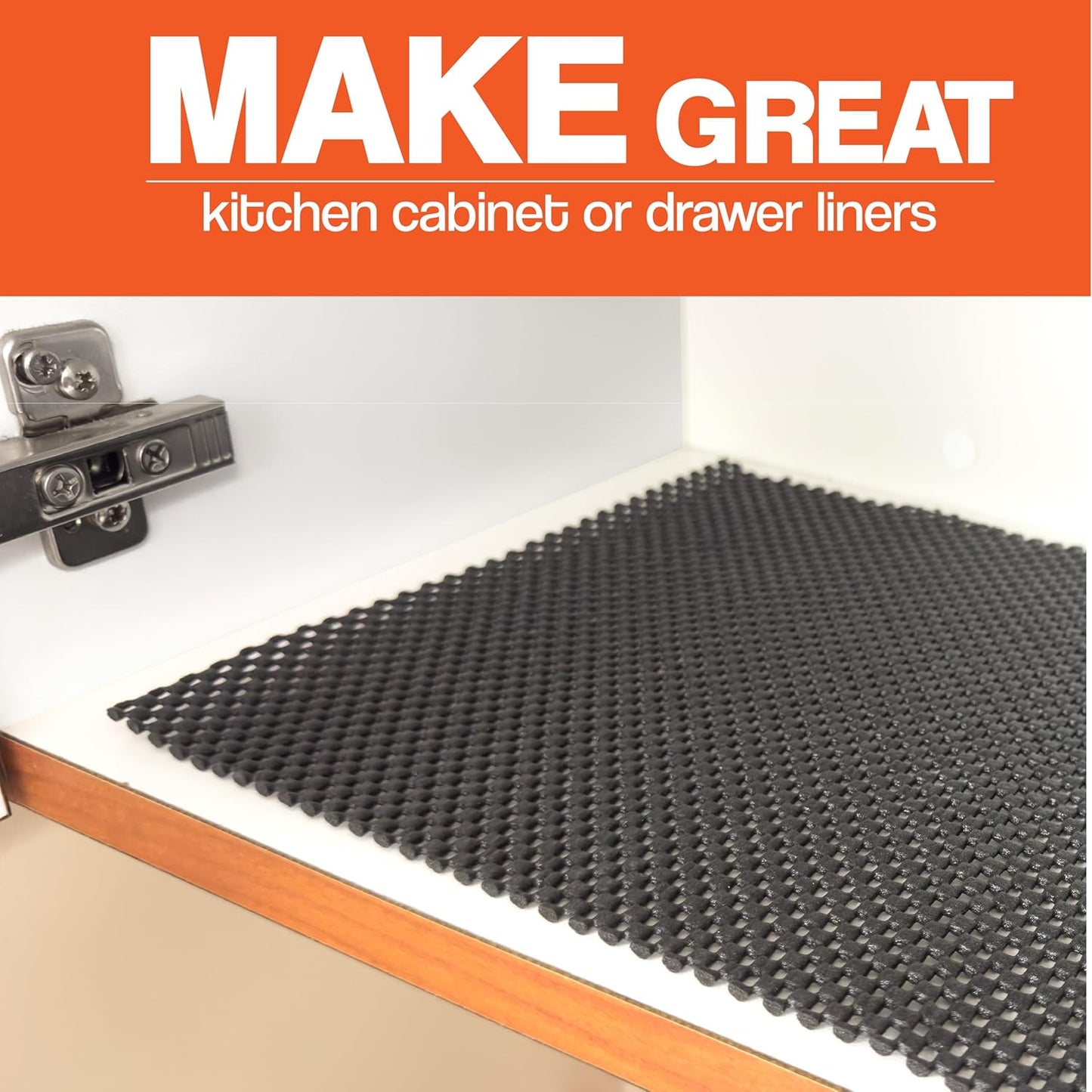 Non Slip Padded Rubber Mat 24 x 48 Inch, Woodworking Router Table & Workbench Mat, Anti Skid CNC Tool Mat, Cabinet Shelf & Drawer Liner for Kitchen or Garage Shop Storage