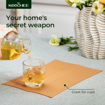 Keechee Silicone Non-Slip Mat for Cutting board, Preventing Cutting Injuries in the Kitchen Chopping Boards Feet for Kitchen Safe, Warm Gifts for Kitchen & Home Protector (Green)