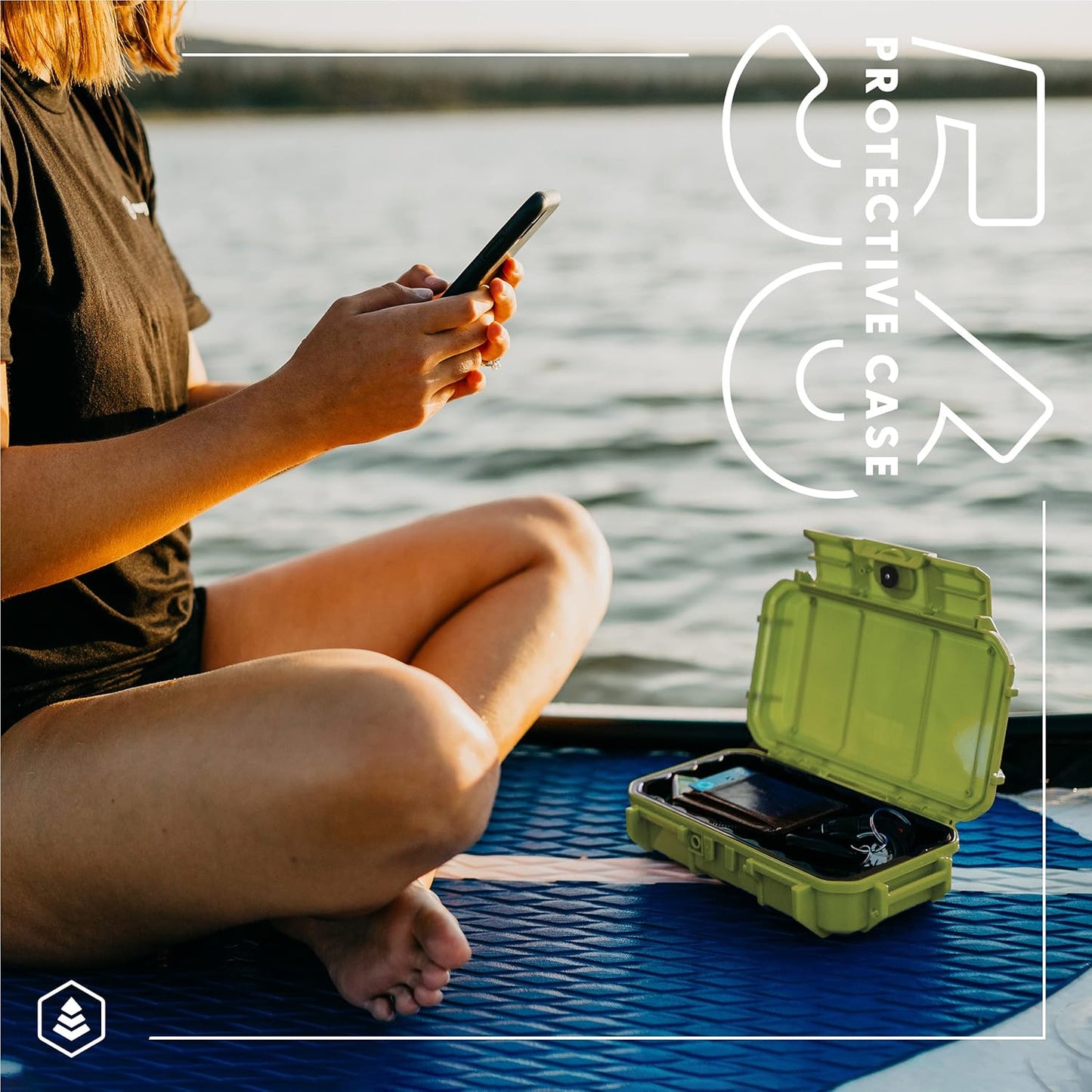 Evergreen 56 Dry Box - EDC Tough Protective Case USA Made for Organization of Cameras, Phones, Camping, Fishing, Hiking, Water Sports (Red)