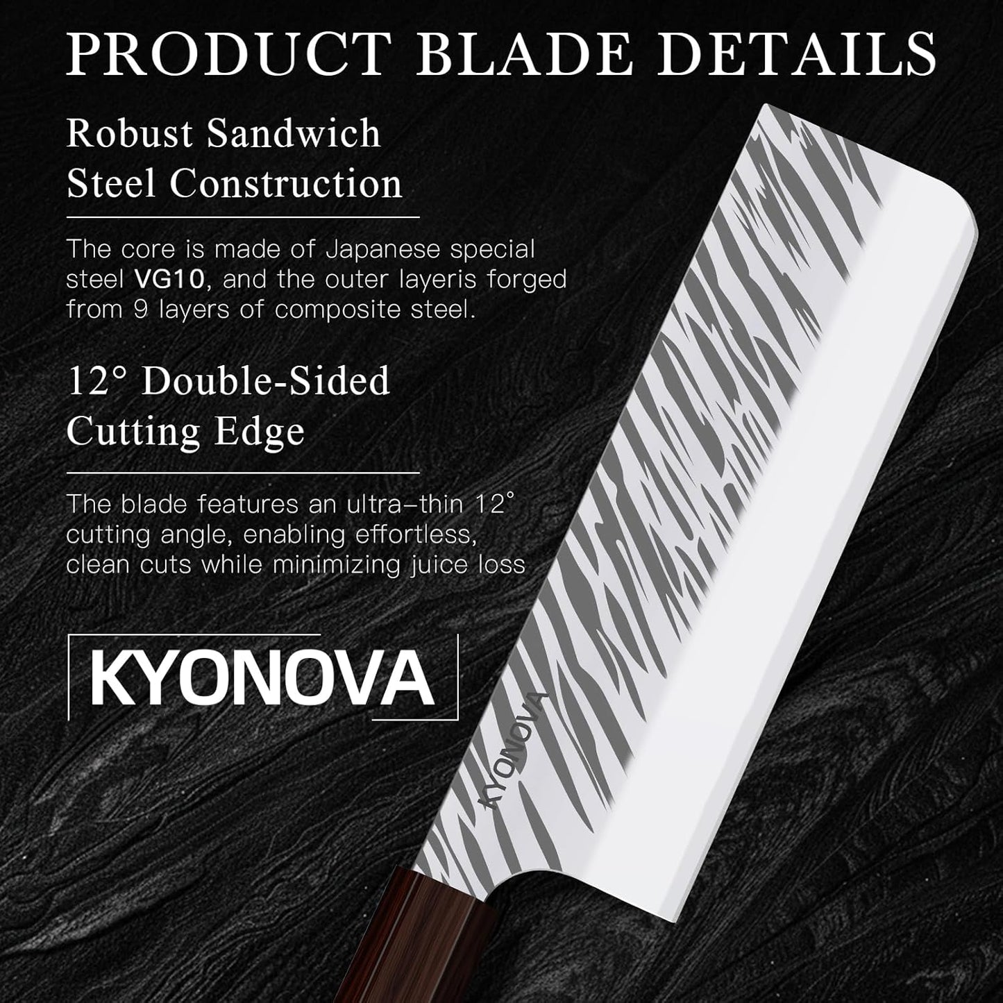 7 Inch Santoku Knife, 9-Layer VG10 High Carbon Steel Multipurpose Japanese Kitchen Knife, Sharp Steak Knife & Brisket Knife with Rosewood Handle for cutting meat for Home & Restaurant