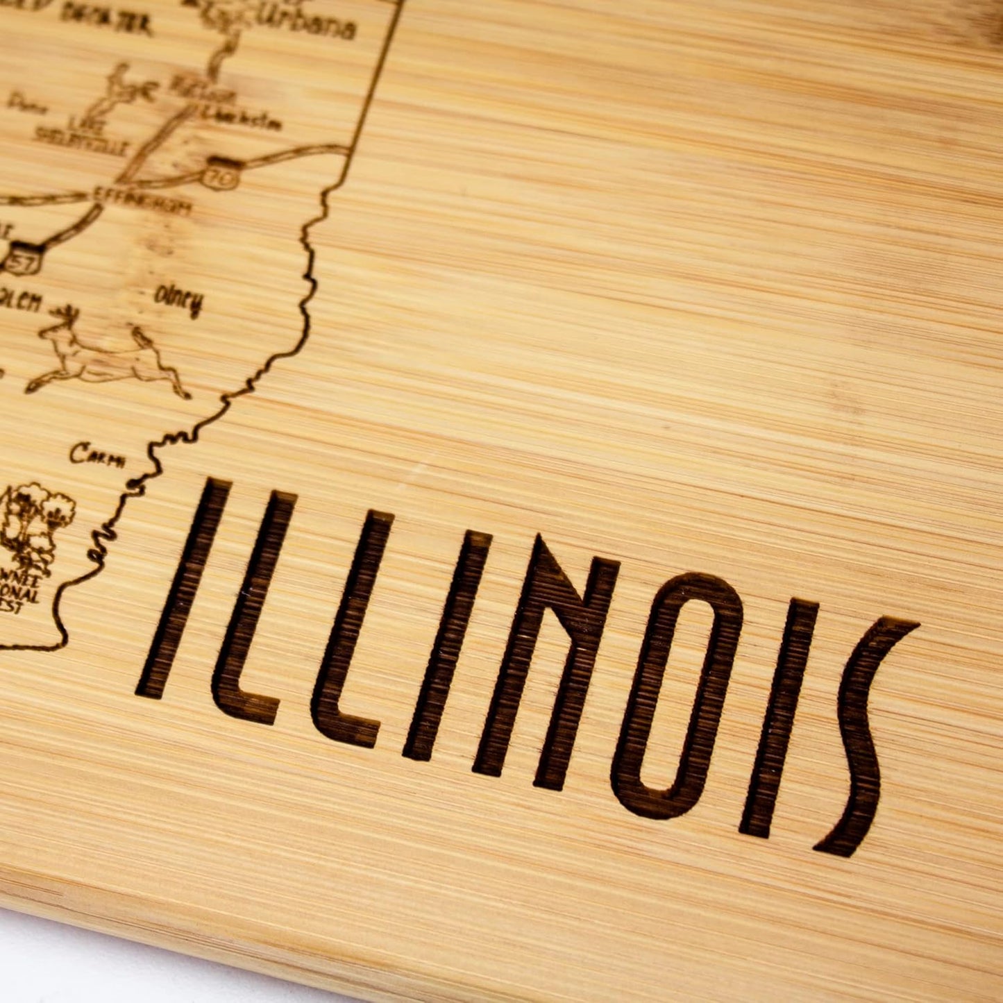 Totally Bamboo A Slice of Life New Jersey State Serving and Cutting Board, 11" x 8.75" - Colors B