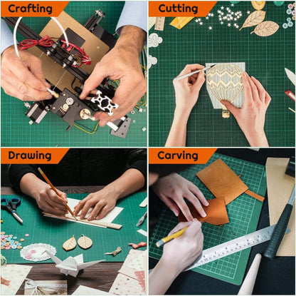 anezus Self Healing Sewing Mat, Rotary Cutting Mat Double Sided 5-Ply Craft Cutting Board for Sewing Crafts Hobby Fabric Precision Scrapbooking Project 9inch x 12inch(A4)