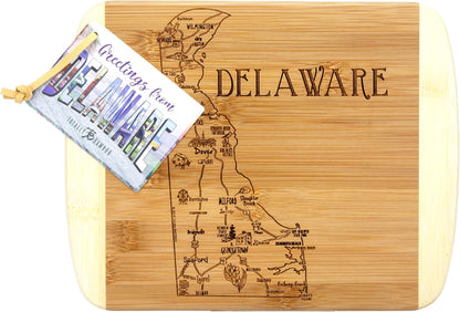 Totally Bamboo A Slice of Life New Jersey State Serving and Cutting Board, 11" x 8.75" - Colors B