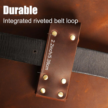 Topstache Leather Multitool Sheath - Multitool Holster for Belt - Belt Loop Multitool Pouch - Magnetic Closure Tool Pouch Case,