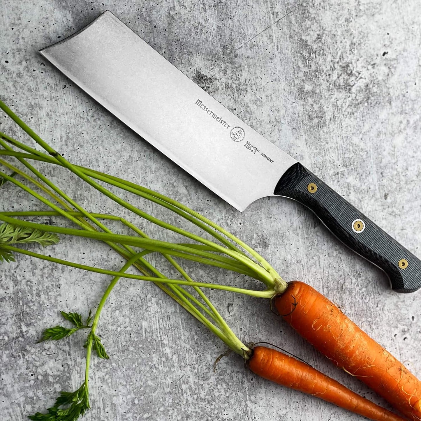 Messermeister Custom 6.5” Nakiri Knife, Black - X50 German Stainless Steel - Rust Resistant & Easy to Maintain - Made in Solingen, Germany