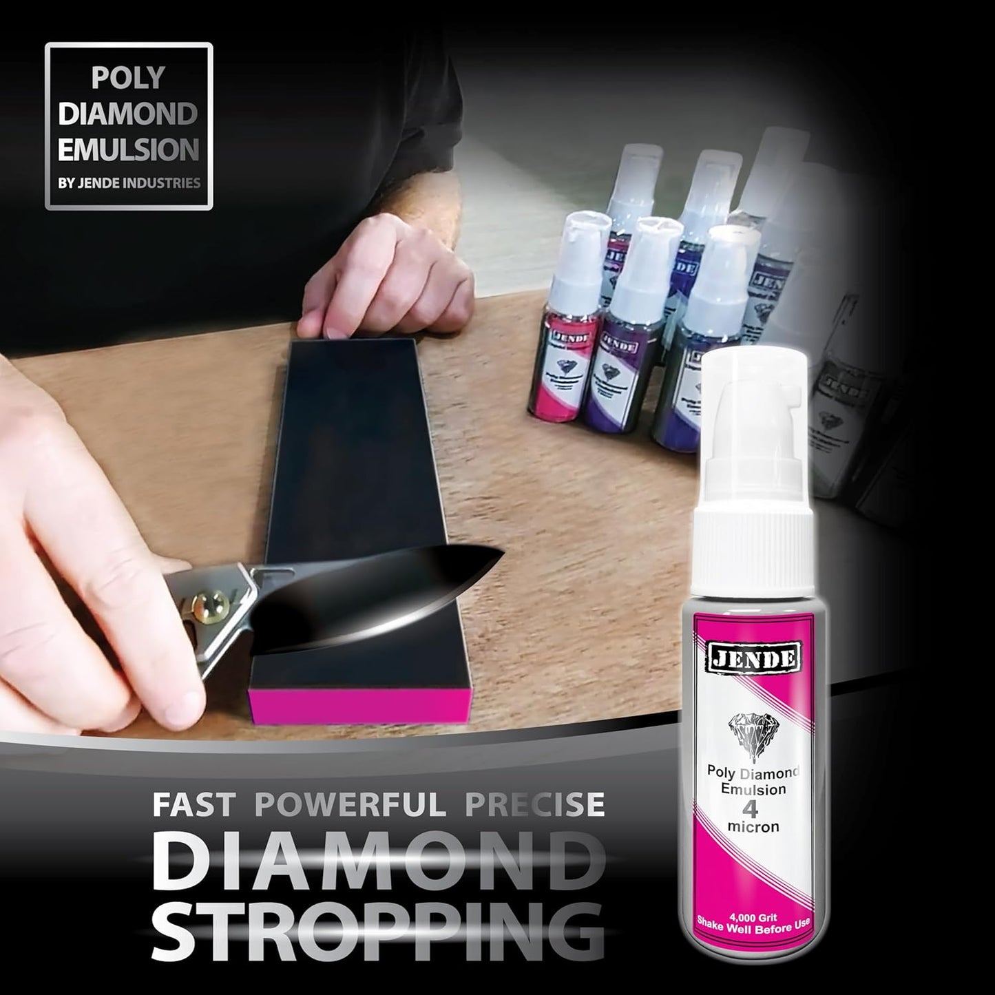 Jende 4 Micron Poly Diamond Knife Stropping Emulsion 25ml- Stropping emulsion