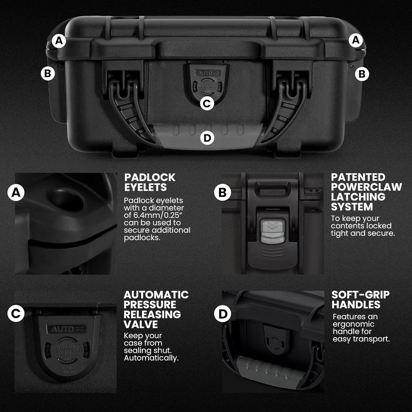 NANUK 904 Hard Case with Foam – IP67 Waterproof Protective Case for Camera, Drone & Gear – Impact-Resistant & Dustproof – Perfect for Travel 10.2" x 7.9" x 4.5" – Yellow