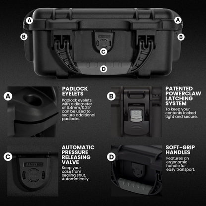 NANUK 904 Hard Case with Foam – IP67 Waterproof Protective Case for Camera, Drone & Gear – Impact-Resistant & Dustproof – Perfect for Travel 10.2" x 7.9" x 4.5" – Yellow
