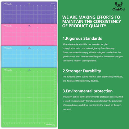 Cutting Mats for Cricut Maker 4/Explore 4/Maker 3/Explore 3/Explore Air 2 12x12 Inch 3Pack Pink FabricGrip Durable Long Lasting Ultra Strong Stickness Replacement Cut Mat for Cricut/Siser Juliet Romeo