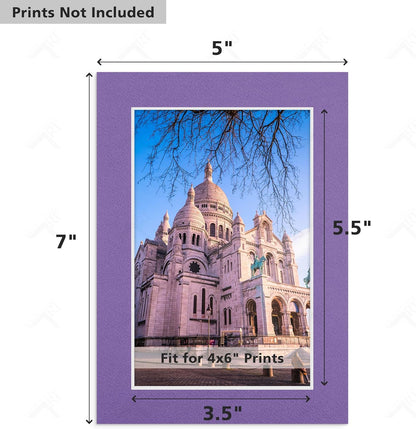 Golden State Art, Pack of 10 Mix Pre-Cut 5x7 Picture Mat for 4x6 Photo with White Core Bevel Cut Mattes Sets. Includes 10 High Premier Acid Free Bevel Cut Matts & 10 Backing Board & 10 Clear Bags