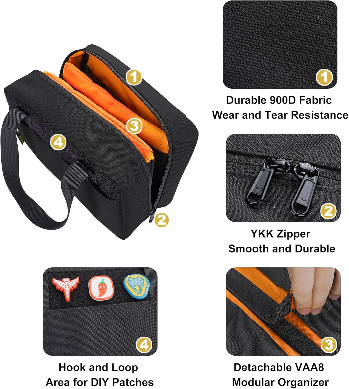 VIPERADE VE40 Knife Display Case with 40 Slots, Folding Knives Storage Holder, Knife Collection Carrier Bag for Folding Knives Flashlights Multitools
