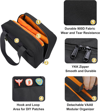 VIPERADE VE40 Knife Display Case with 40 Slots, Folding Knives Storage Holder, Knife Collection Carrier Bag for Folding Knives Flashlights Multitools